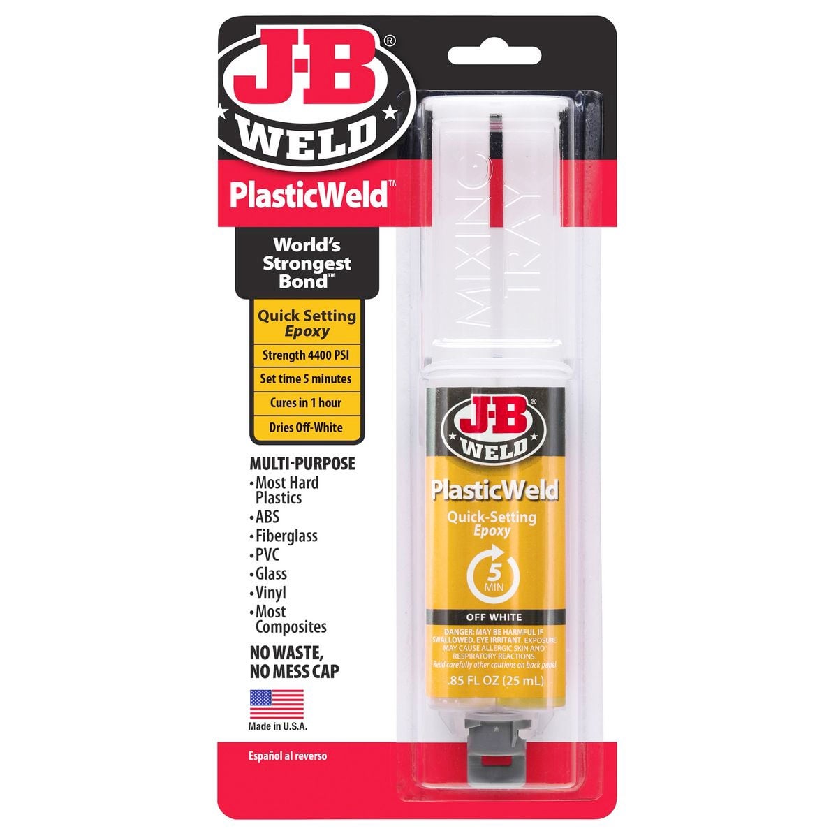 JB Weld Plastic Weld Epoxy Adhesive Glue 25ml 50132 | Great Automotive ...